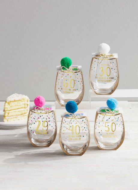 29 & Holding Stemless Wine Glass Set With Candles