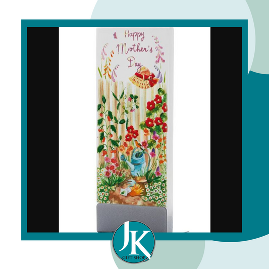Happy Mother's Day Floral Garden Flat Candle