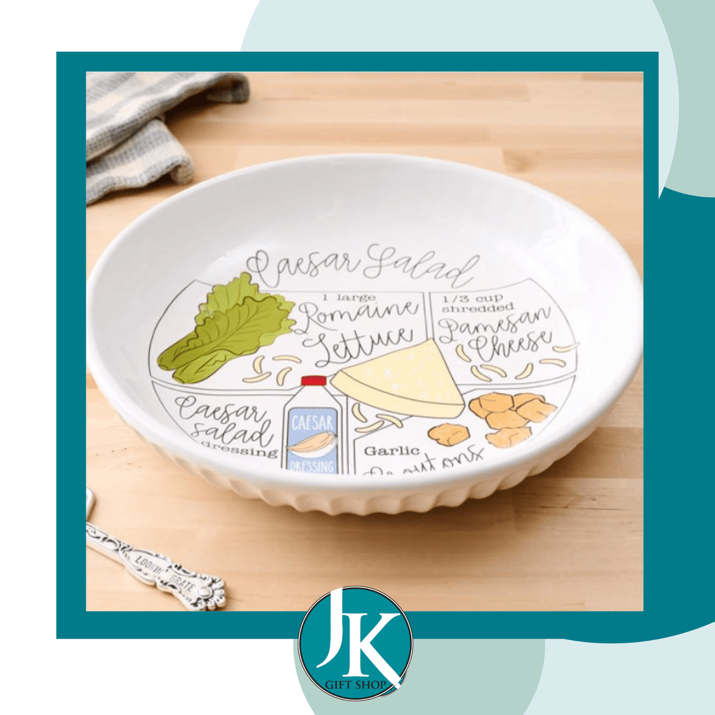 Caesar Salad Recipe Bowl w. Grater