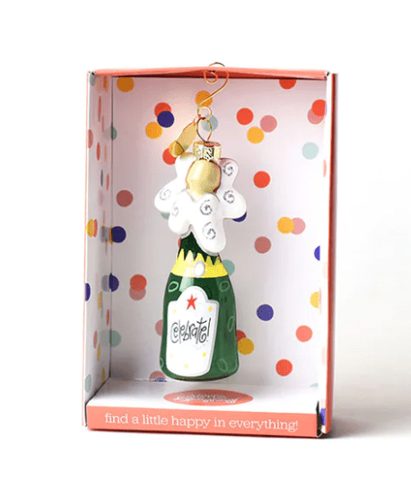 Champagne Shaped Ornament in packaging