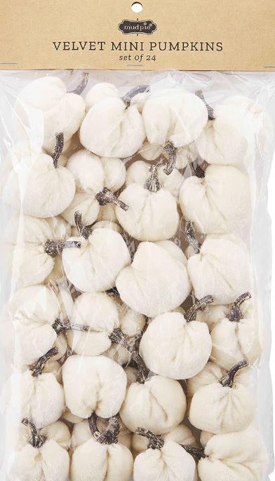 Cream Velvet Mini Pumpkins Pack