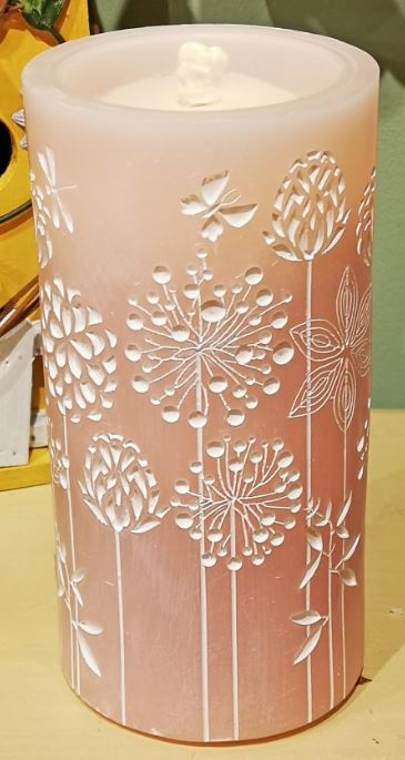 Dandelion Fountain Candle w Remote