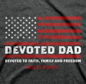 Devoted Dad Flag Tee Shirt