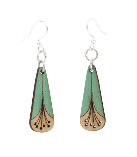 Funnel Blossom Wood Earrings