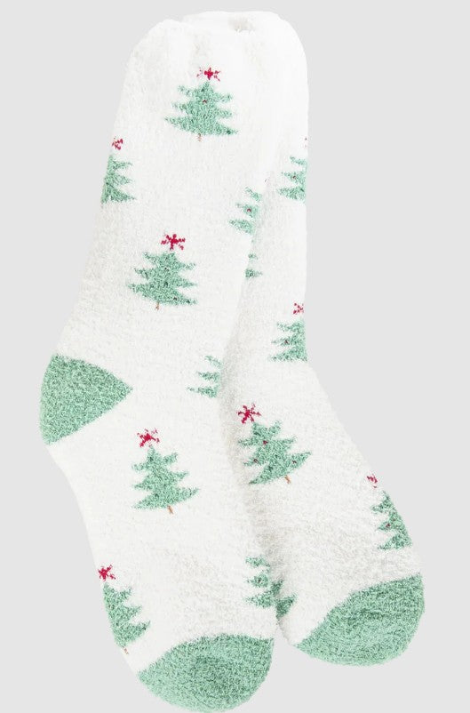 Holiday Forest Cozy Crew Socks