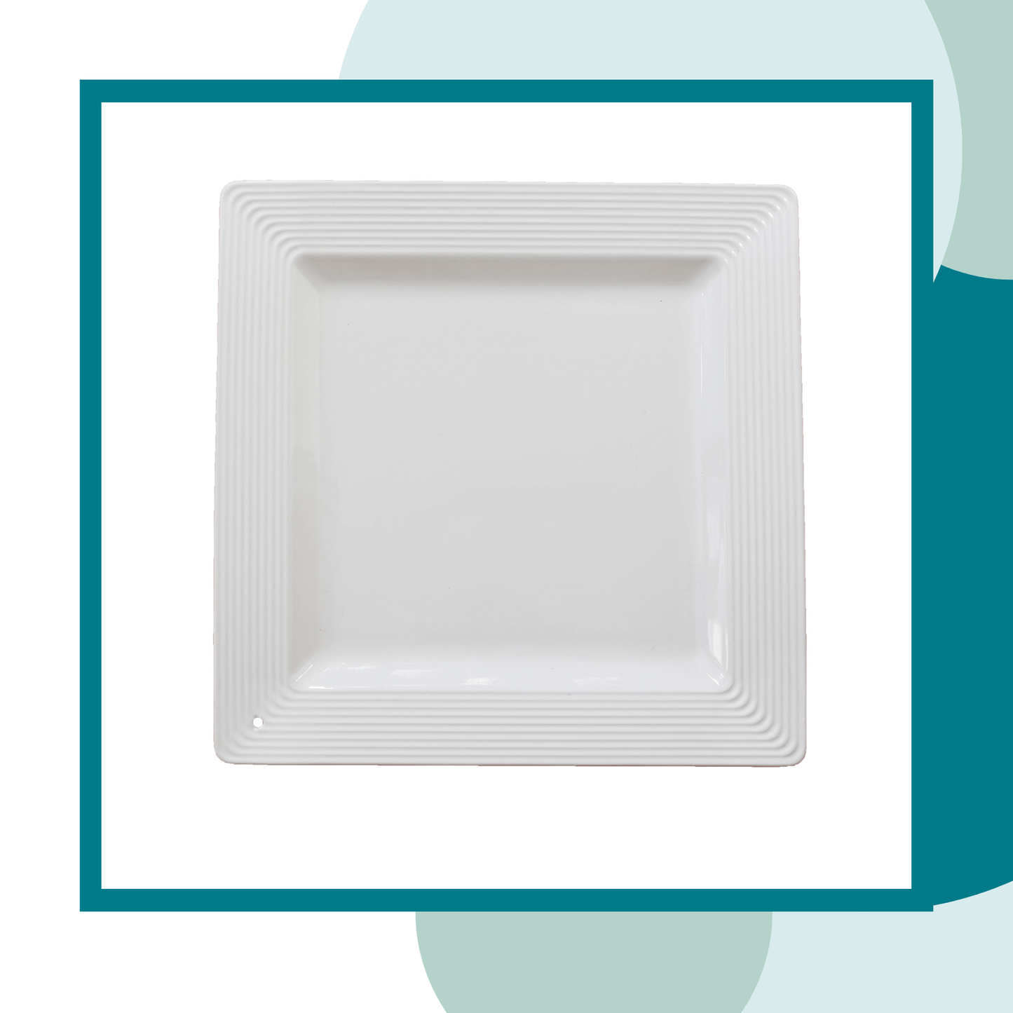 Nora Fleming Square Platter Pinstripes K9