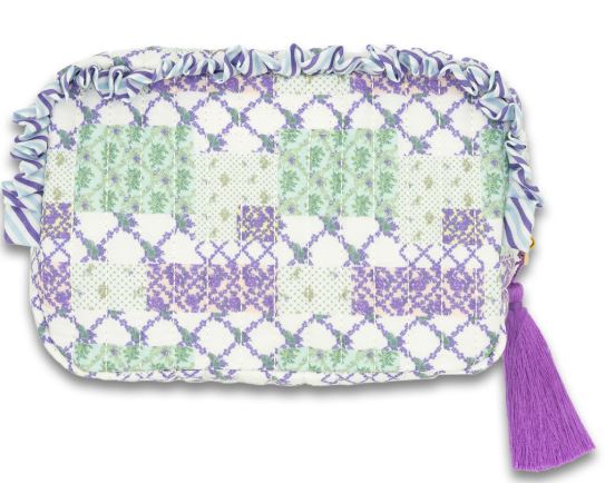 Patchwork Quilted Cosmetic Bag