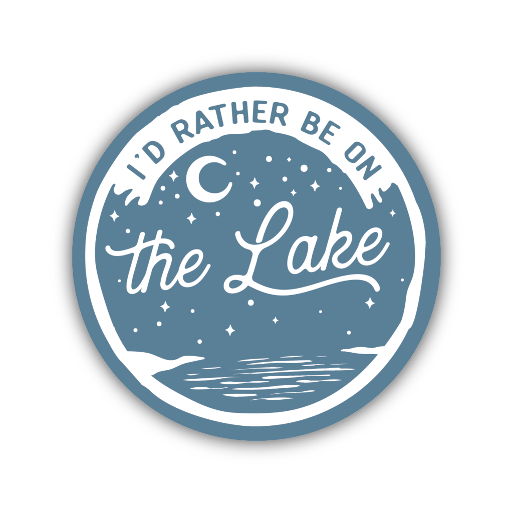 Rather Be On the Lake Round Sticker