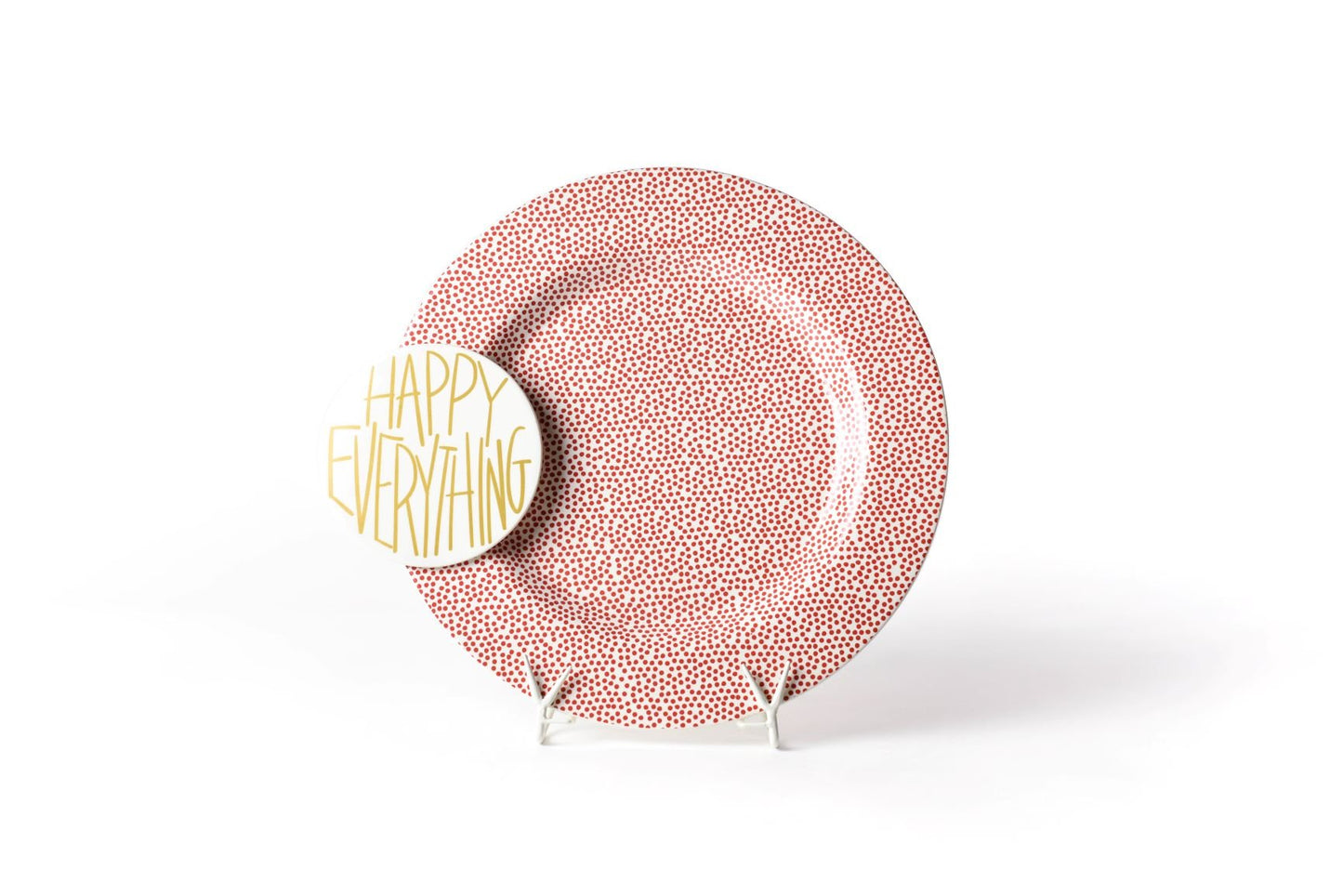 Red Small Dot Big Entertaining Round Platter Happy Everything