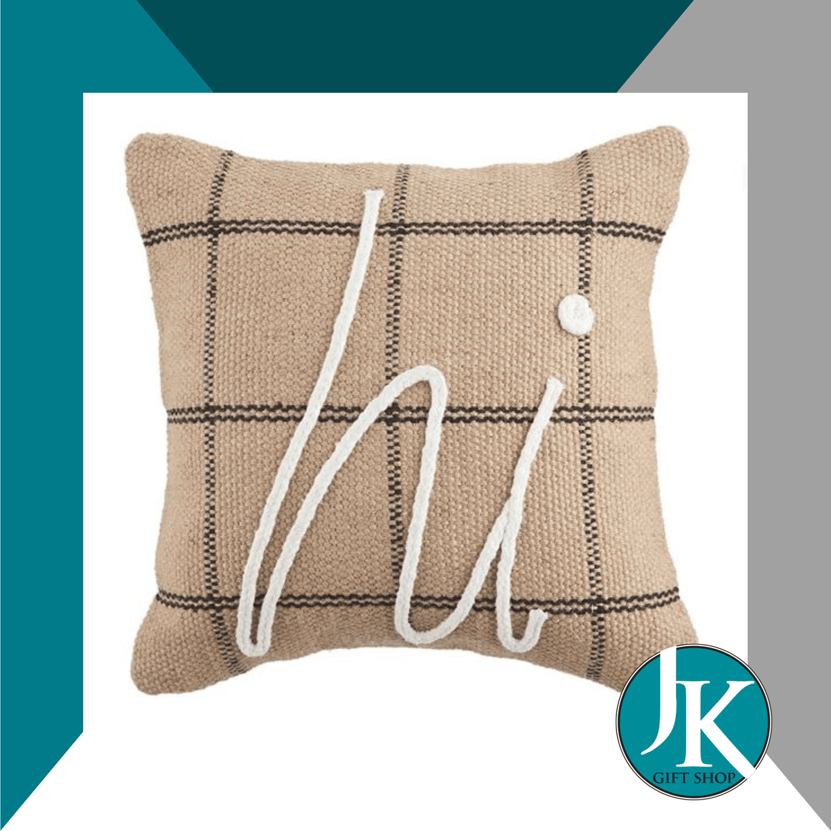 Rope Hi Burlap Pillow