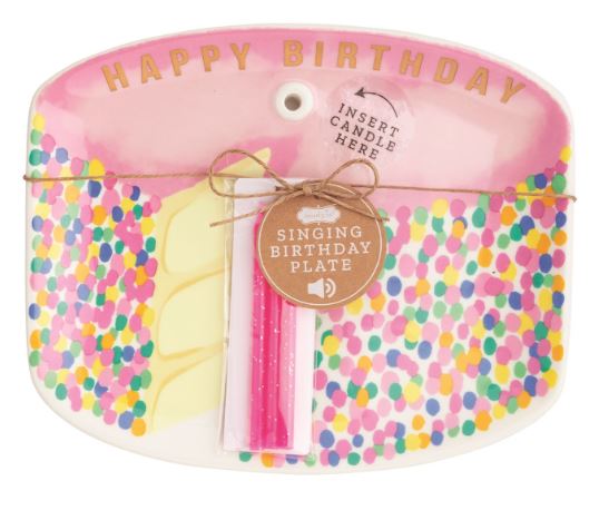 Singing Birthday Candle Holder Plate