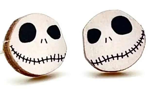 Skeleton Head Nightmare Post Earrings