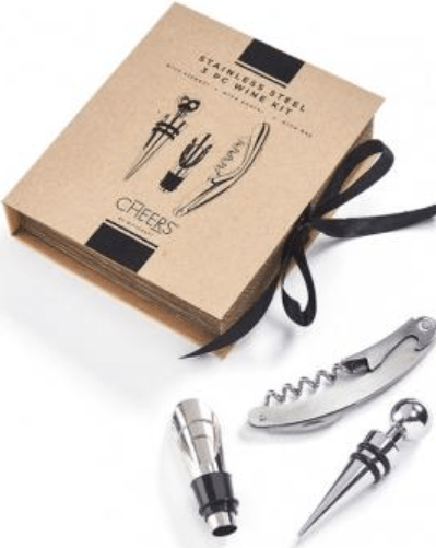Stainless Steel 3 Piece Wine Kit