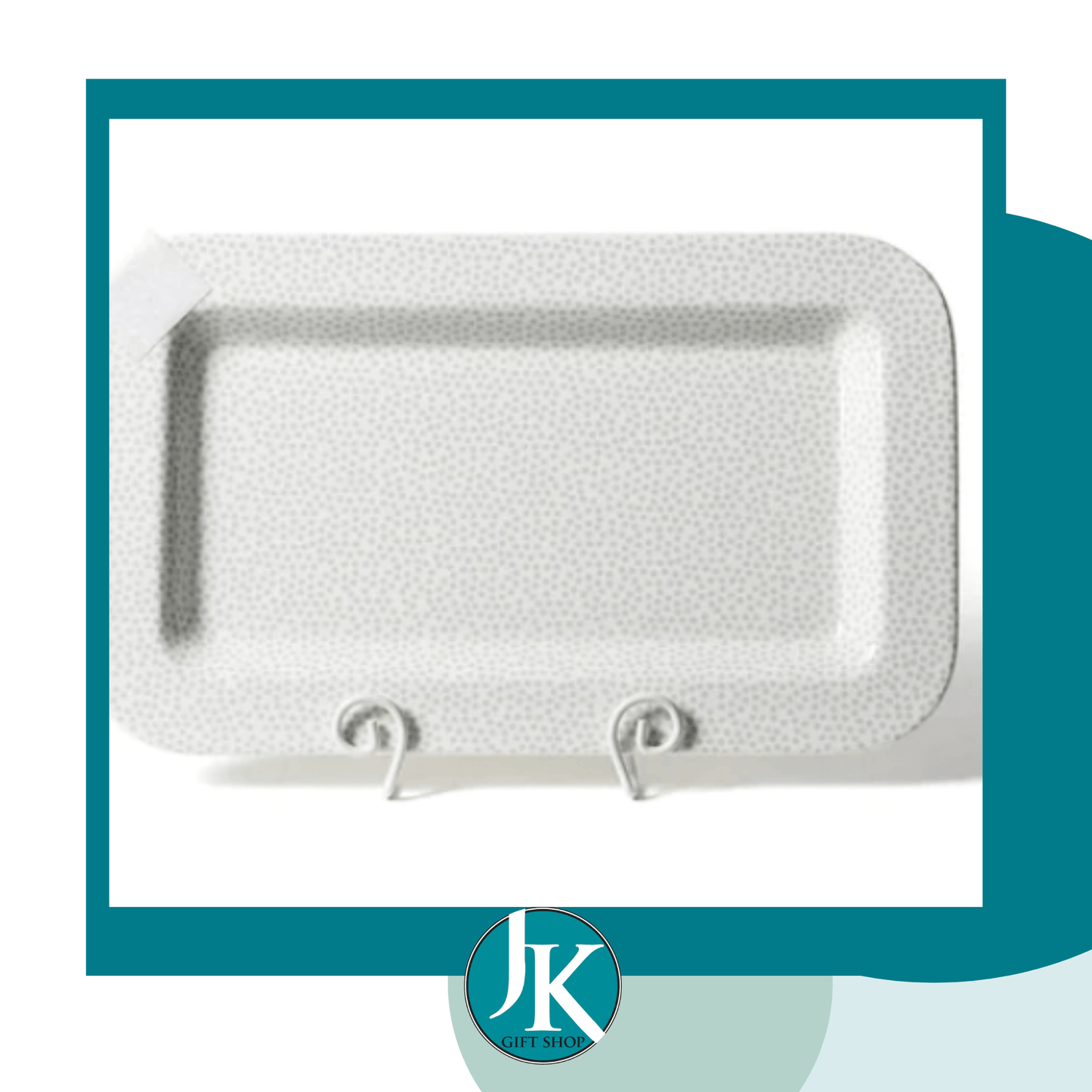 Stone Small Dot Mini Entertaining Rectangle Platter Happy Everything