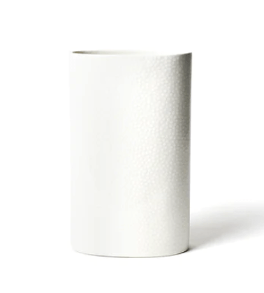 White Small Dot Big Oval Vase Happy Everything