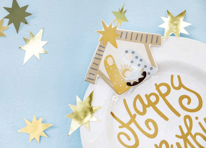 White Stripe Big Happy Everything Round Platter