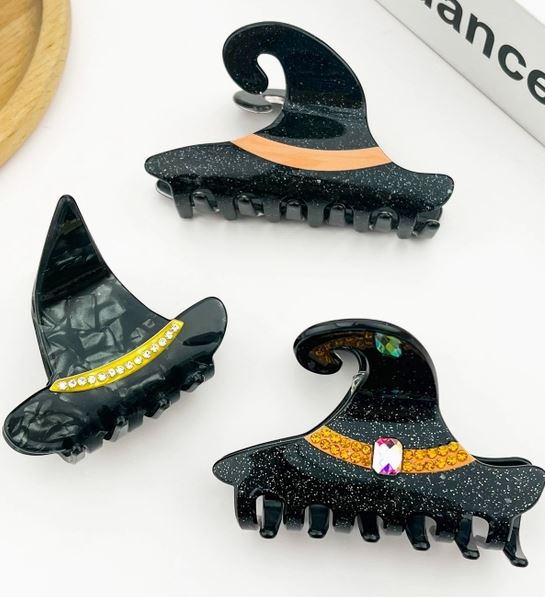 Black Witch Hat Hair Clip