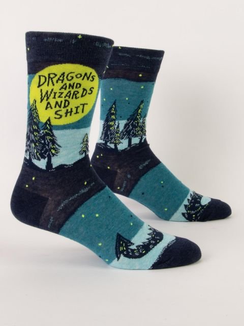 Dragons and Wizards Men's Crew Socks
