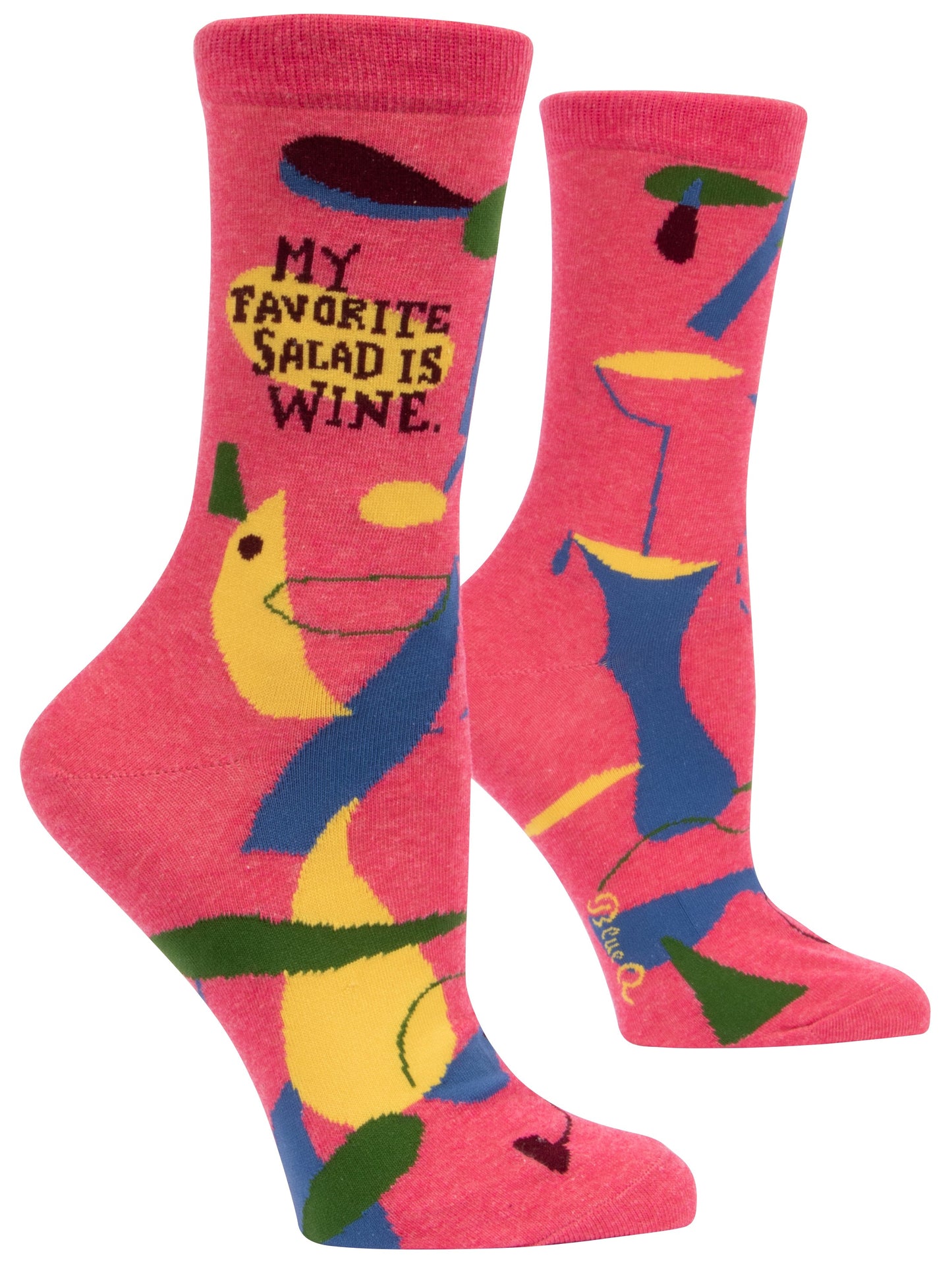Favorite Salad is Wine Women's Crew Socks
