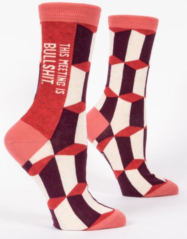 Meeting is Bullshit Women's Crew Socks
