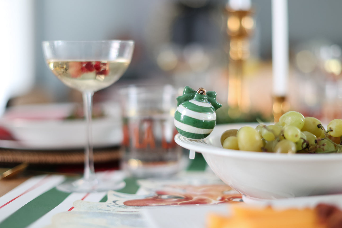 Nora Fleming Mini Green Ornament A282 Deck The Halls-Green