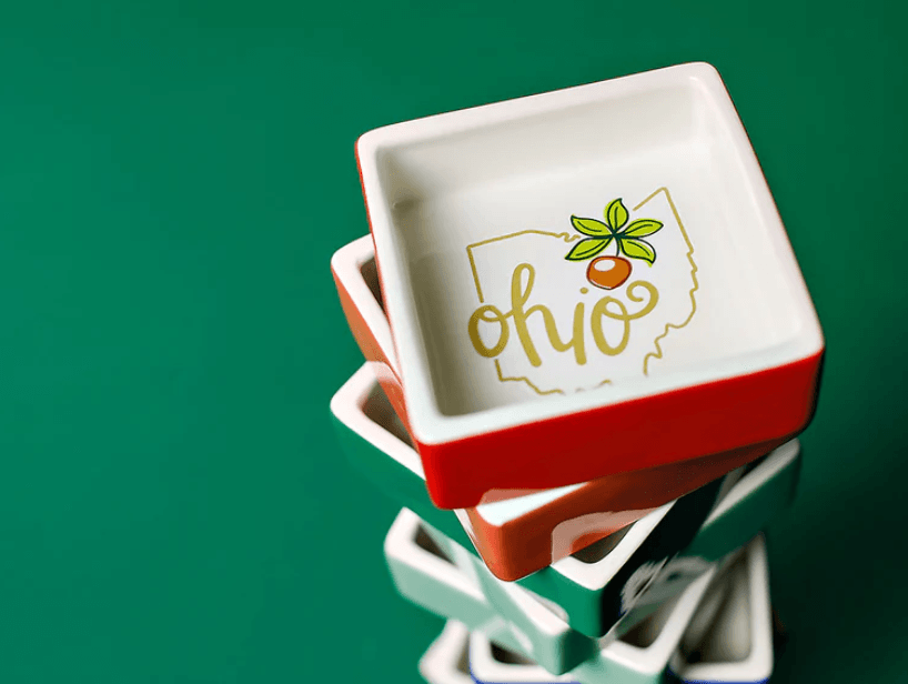 Ohio 3.5 Square Trinket Bowl Happy Everything