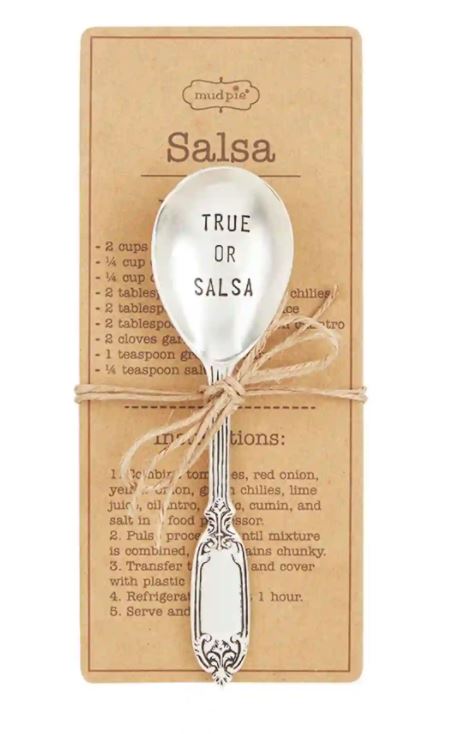 Salsa Spoon and Recipe Set Mud Pie Circa