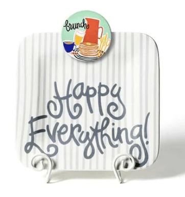 Stone Skinny Stripe Happy Mini Platter Happy Everything