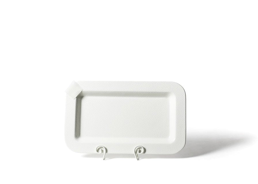 White Small Dot Mini Entertaining Rectangle Platter