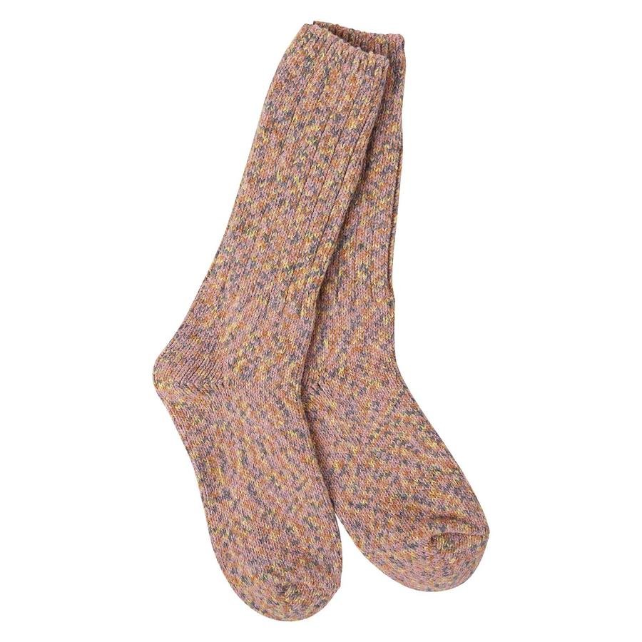 Women's Weekend Ragg Crew Socks- Golden Fields