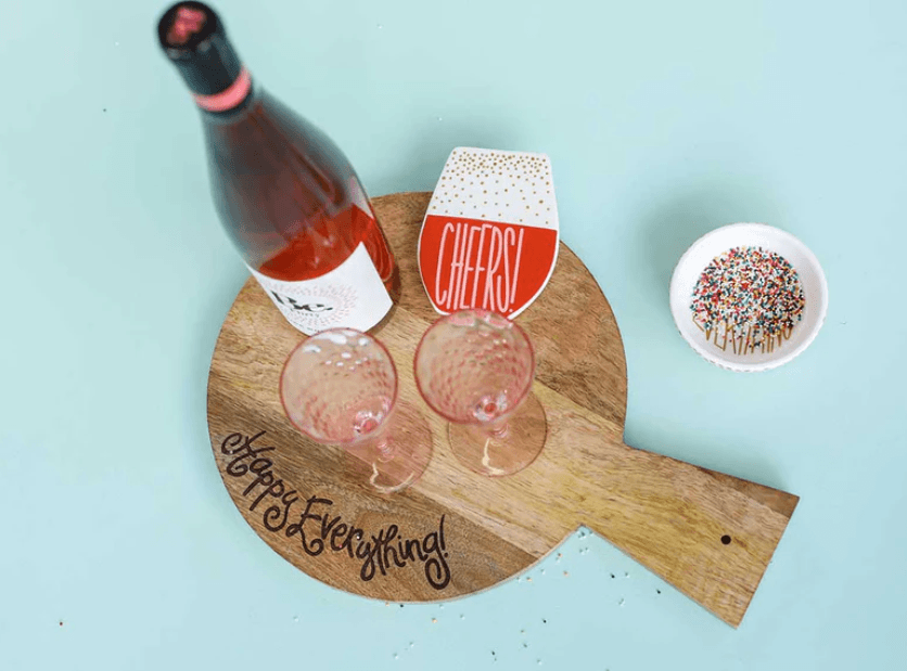 Wooden Mini  Serving Board 10" Happy Everything