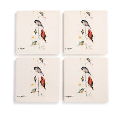 Wooster Birds on a Branch Coaster Set