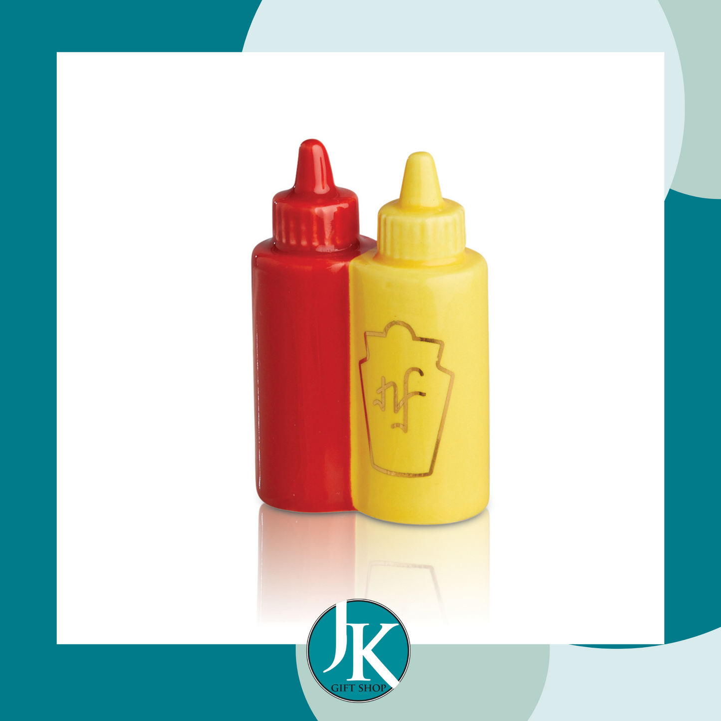 Nora Fleming Mini Ketchup & Mustard Bottles A230 Main Squeeze