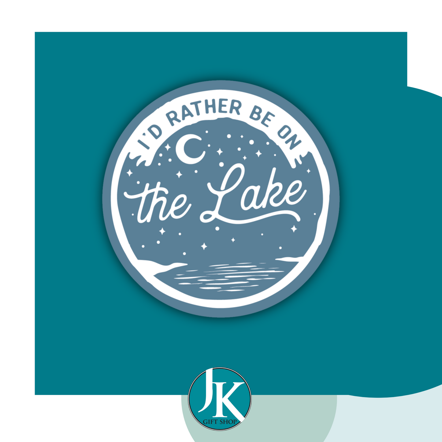 Rather Be On the Lake Round Sticker