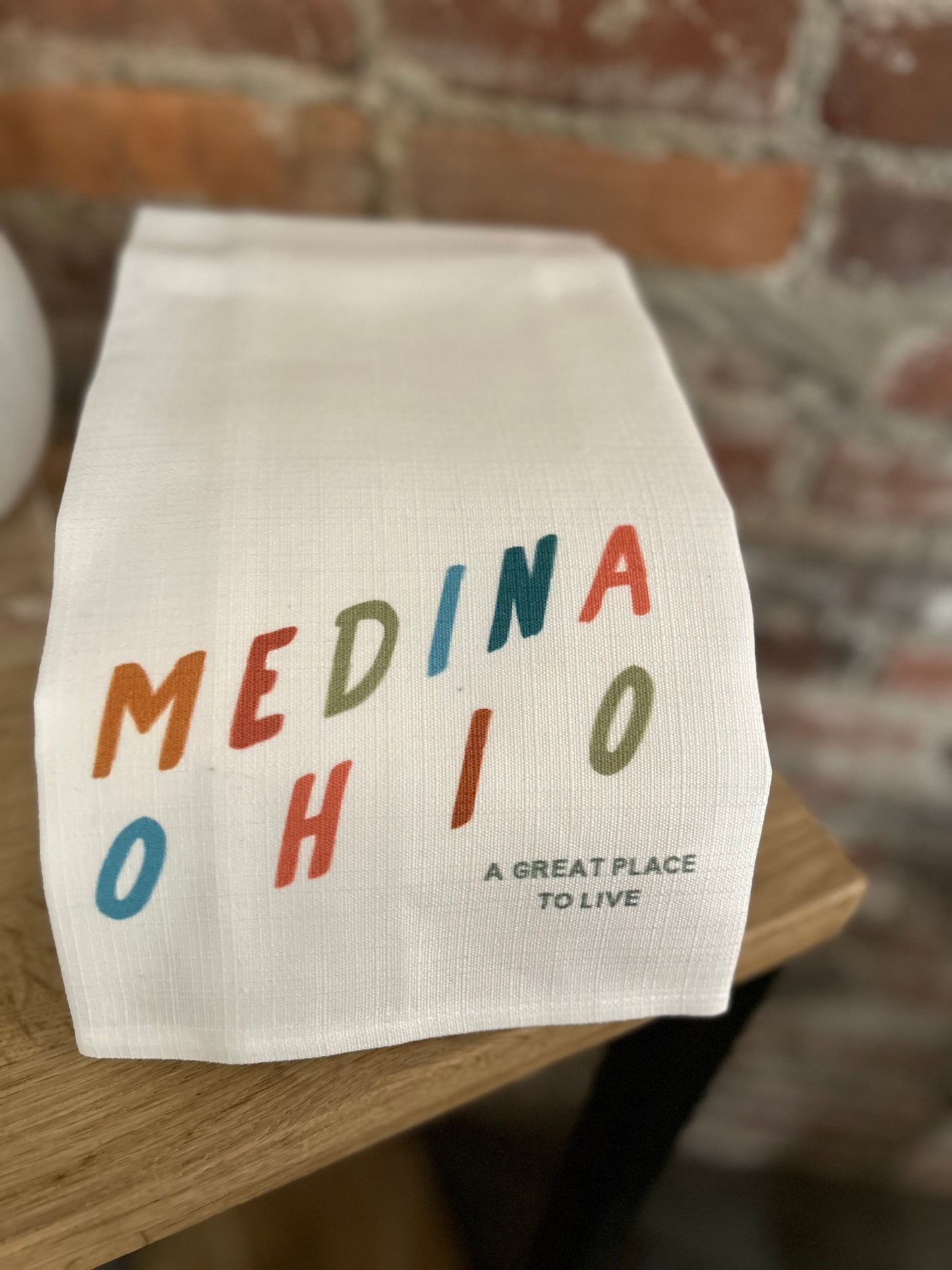 Medina Ohio A Great Place To Live Tea Towel