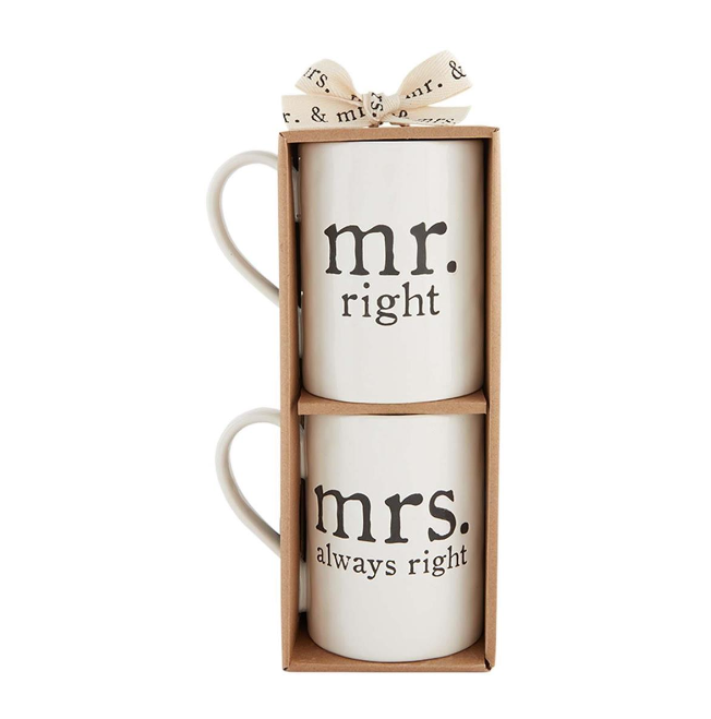 Mr. Right and Mrs. Always Right Mug Set