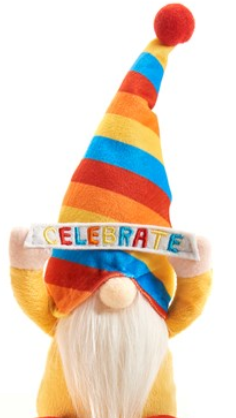 Celebrate Striped Hat Gnome