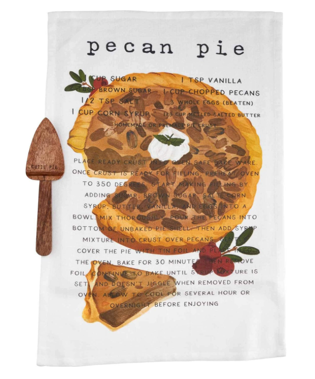 Pecan Pie Recipe Towel 