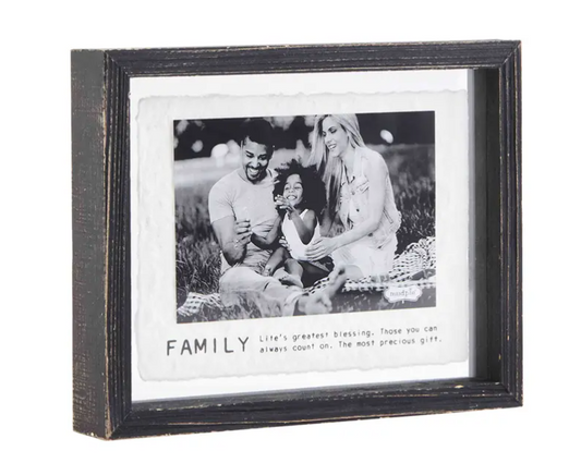 Family Together Black Glass Frame