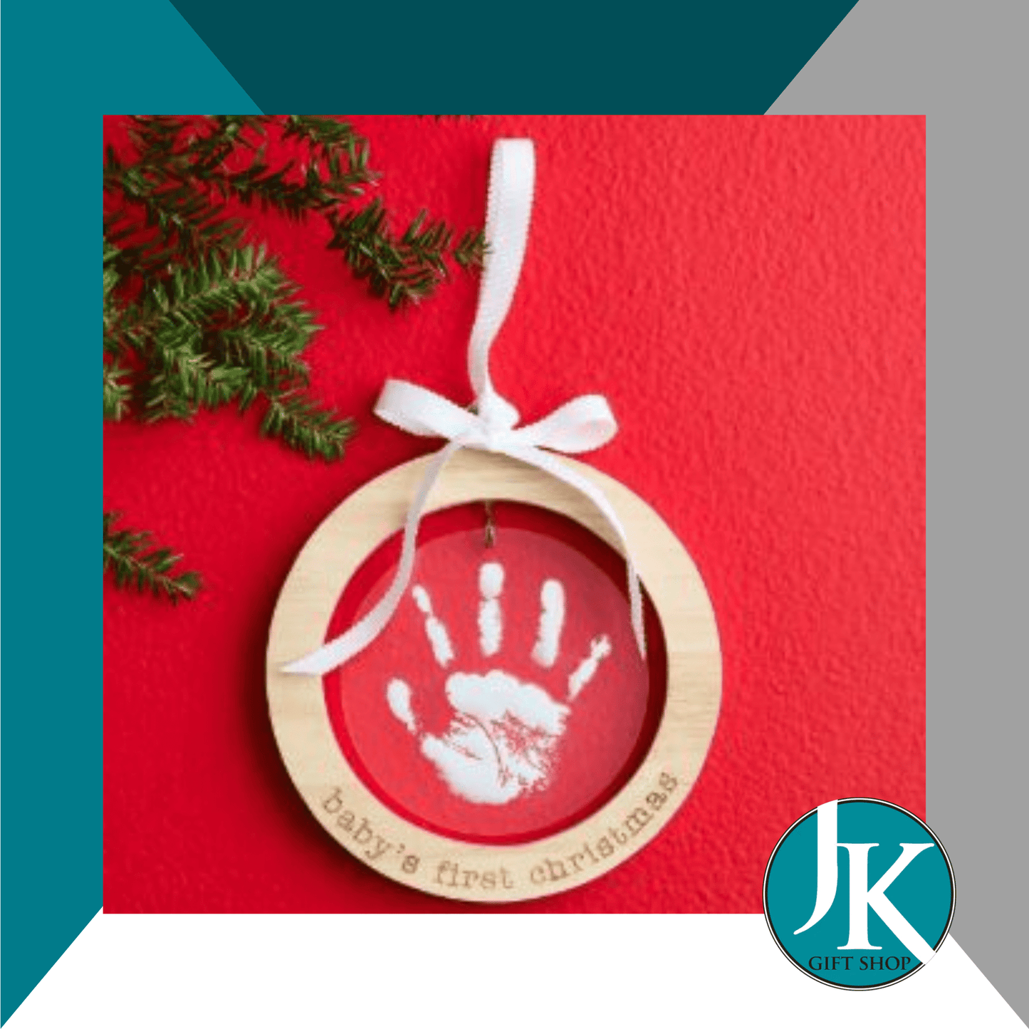 Baby's First Handprint Ornament Set