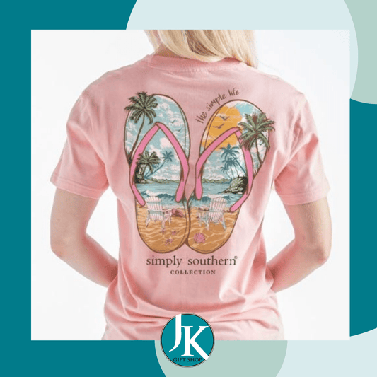 Beach Sandal Peach S/S Tee