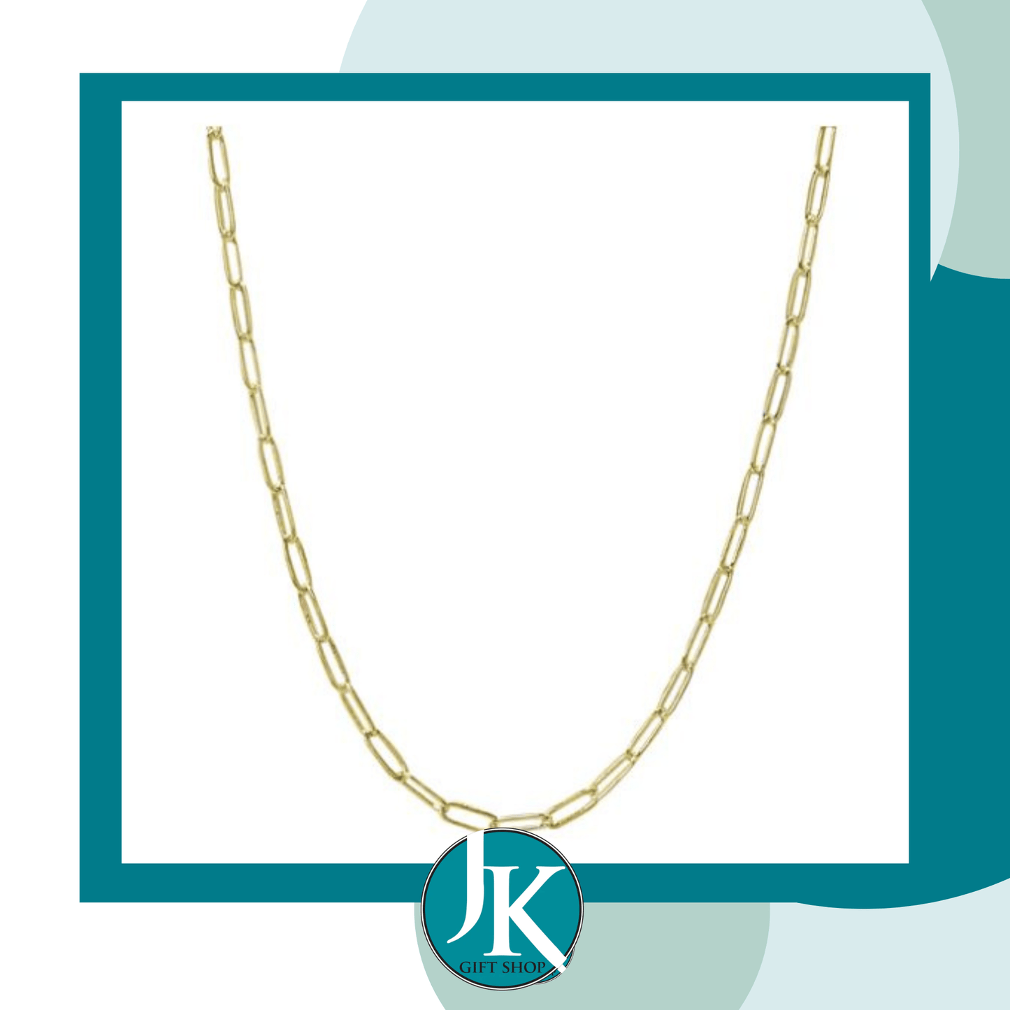 Birthstone Paperclip Necklace 20"