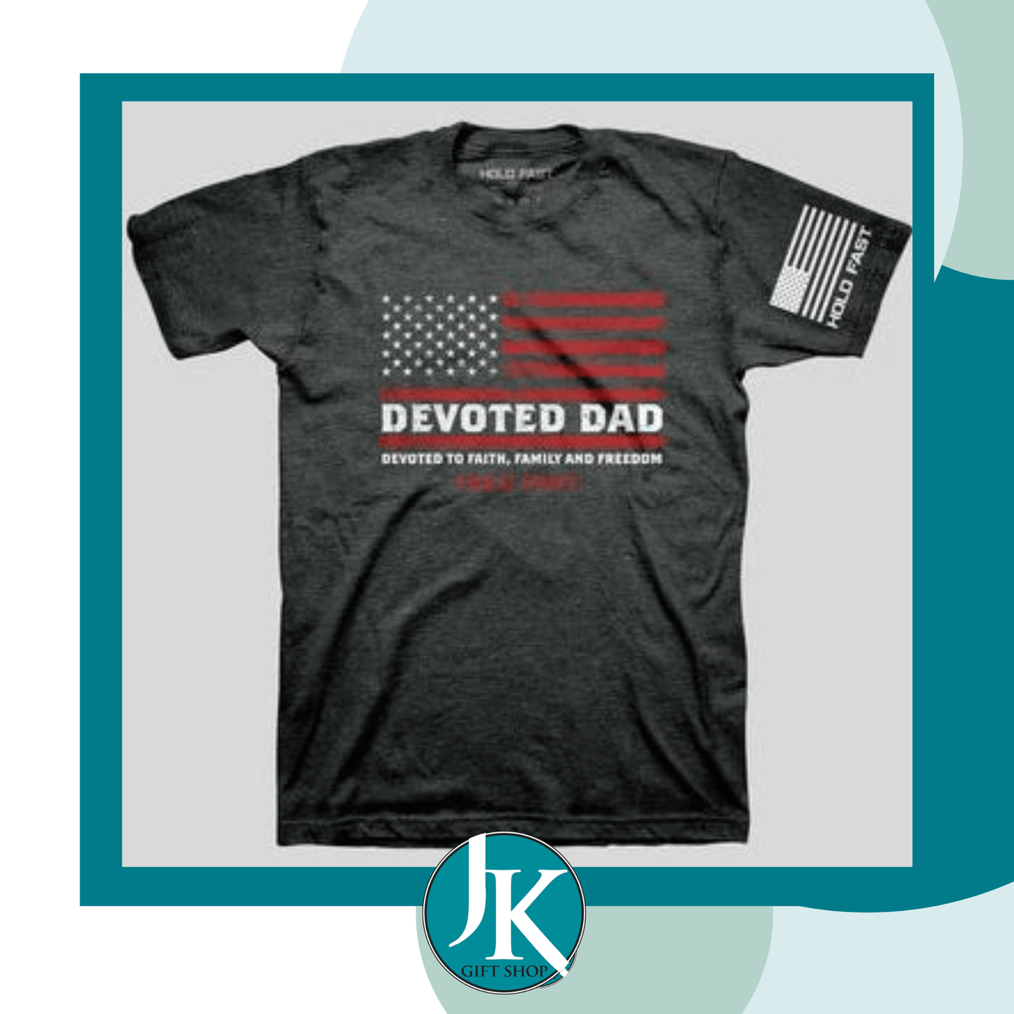 Devoted Dad Flag Tee Shirt