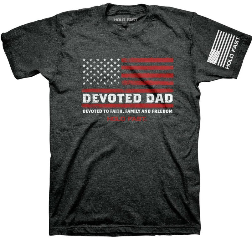 Devoted Dad Flag Tee Shirt