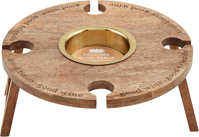 Folding Wooden Wine Table