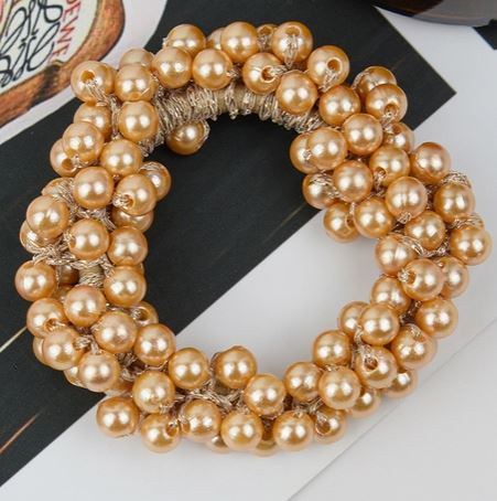 Beaded Pearl Hair Scrunchie