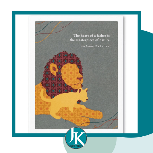 Heart of a Father Lion Father's Day Card