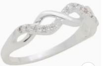 Infinity CZ Silver Stack Ring