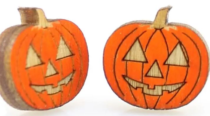 Jack O Lantern Post Earrings