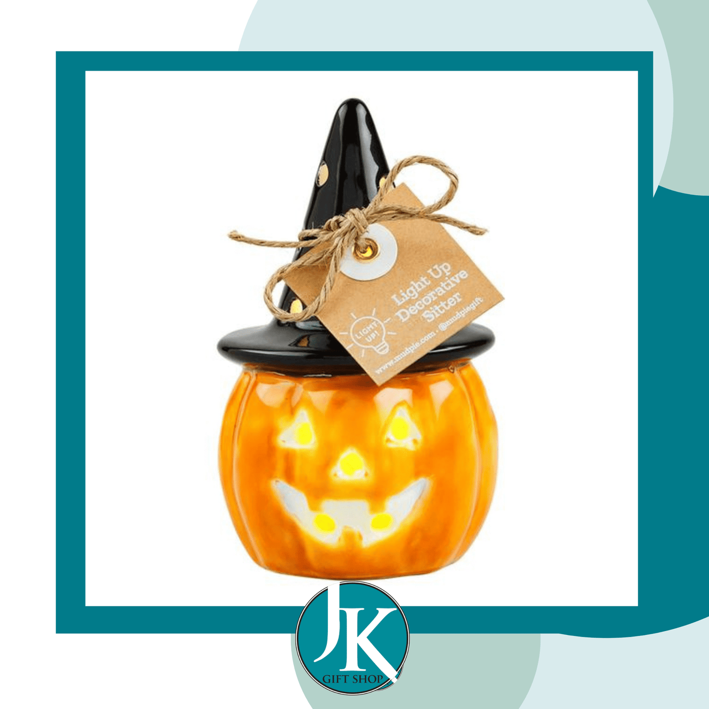 Light Up Jack O Lantern Pumpkin Sitter
